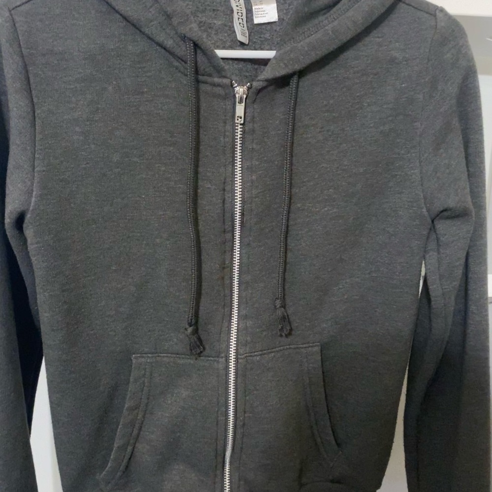 H&M divided dark grey hooded jacket, US size xs.